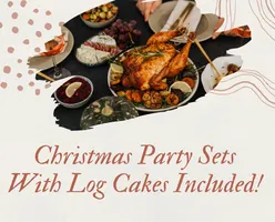 Christmas Party Sets WIth Log Cakes Included! 